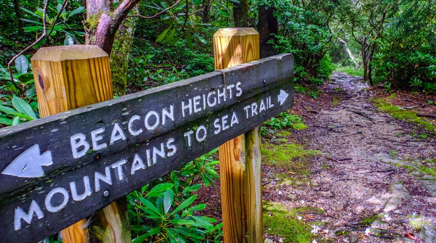 View of a signage in Beacon Heights Mountains Trail