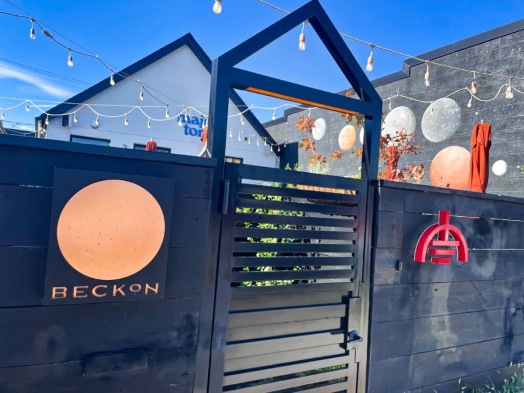 Facade of the Beckon restaurant