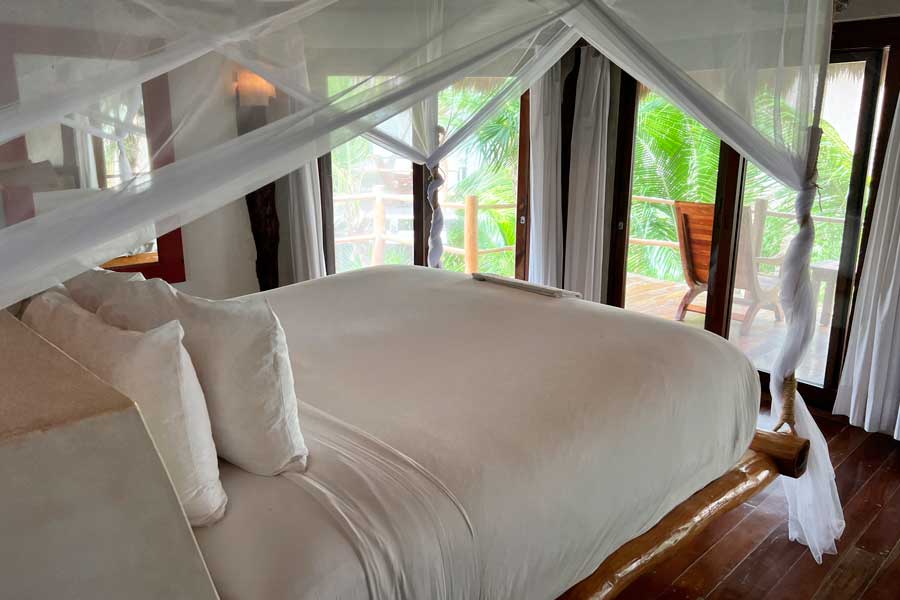 Bedroom with a view in Encantada Tulum