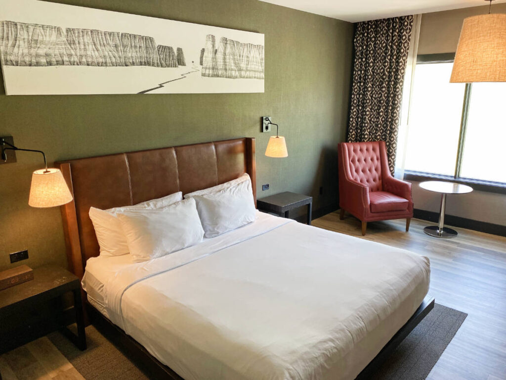 View inside a bedroom in Origin Hotel Red Rocks