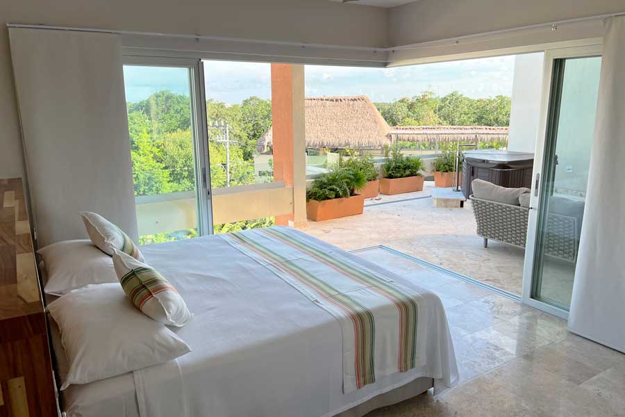 View from the bedroom in Valhalla Residences by Biwa