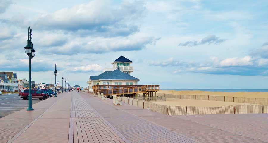 View from the Belmar Beach in New Jersey