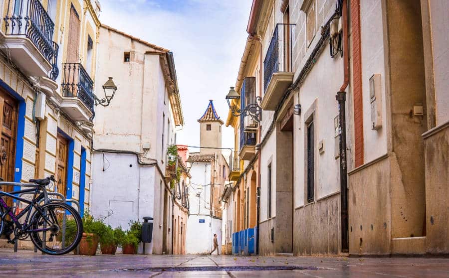 View of the peaceful street of the Benimaclet district