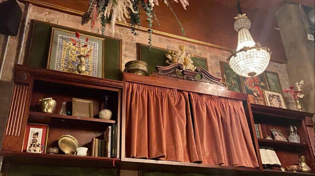 View inside the Berenjak restaurant