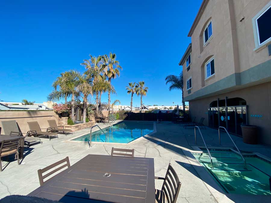 View of the pool area in Best Western Plus Oceanside Palms