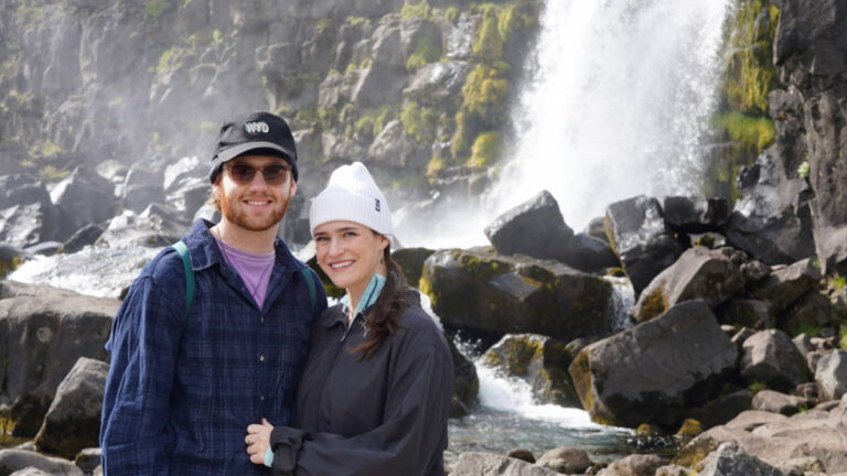 The author, Betty Hurd with her boyfriend during one of their dates abroad