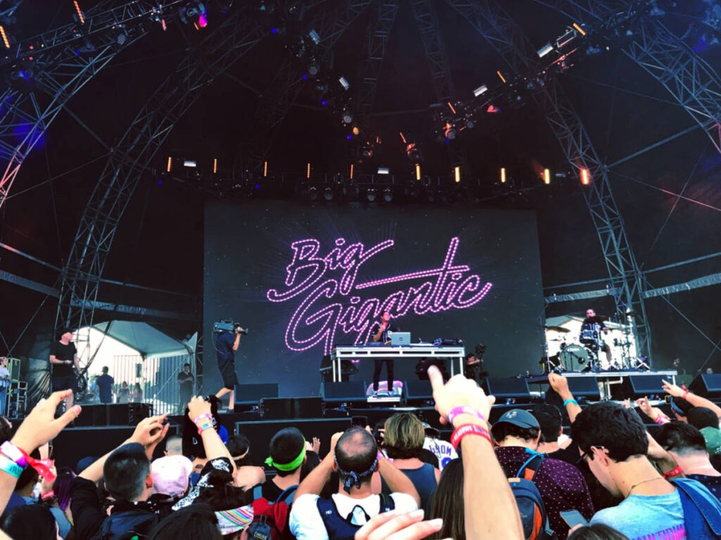 People enjoying the Big Gigantic show