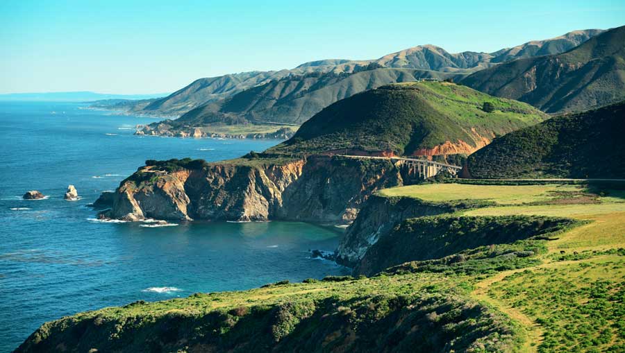 Scenic view from Big Sur landscape