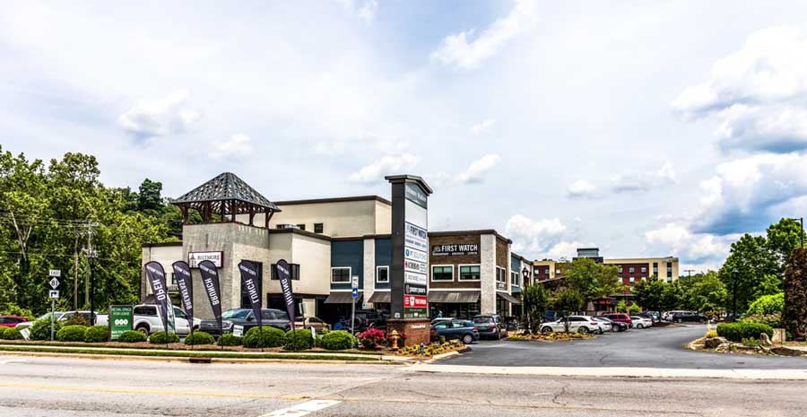 View of houses and establishments at the Biltmore Village