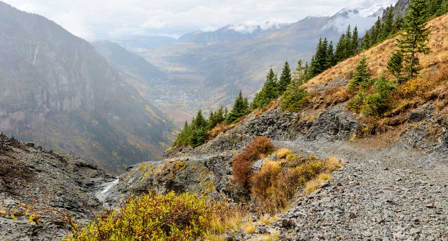 Overlooking view from the Black Bear Pass