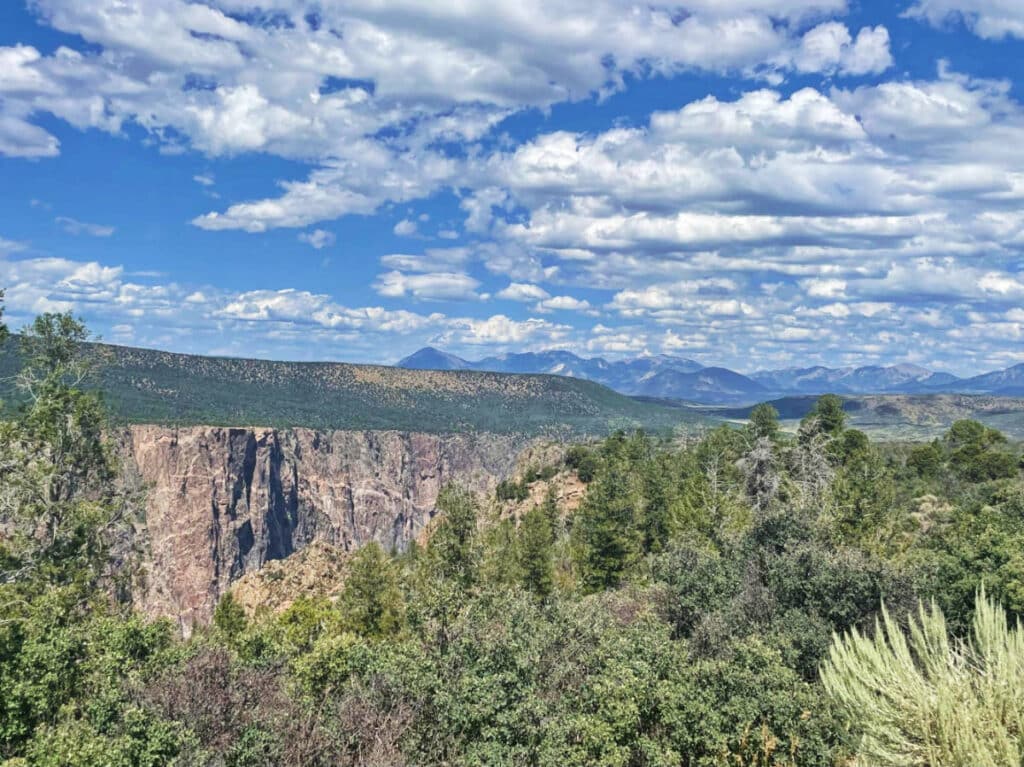Blue sky over the Black Canyon of the Gunnison