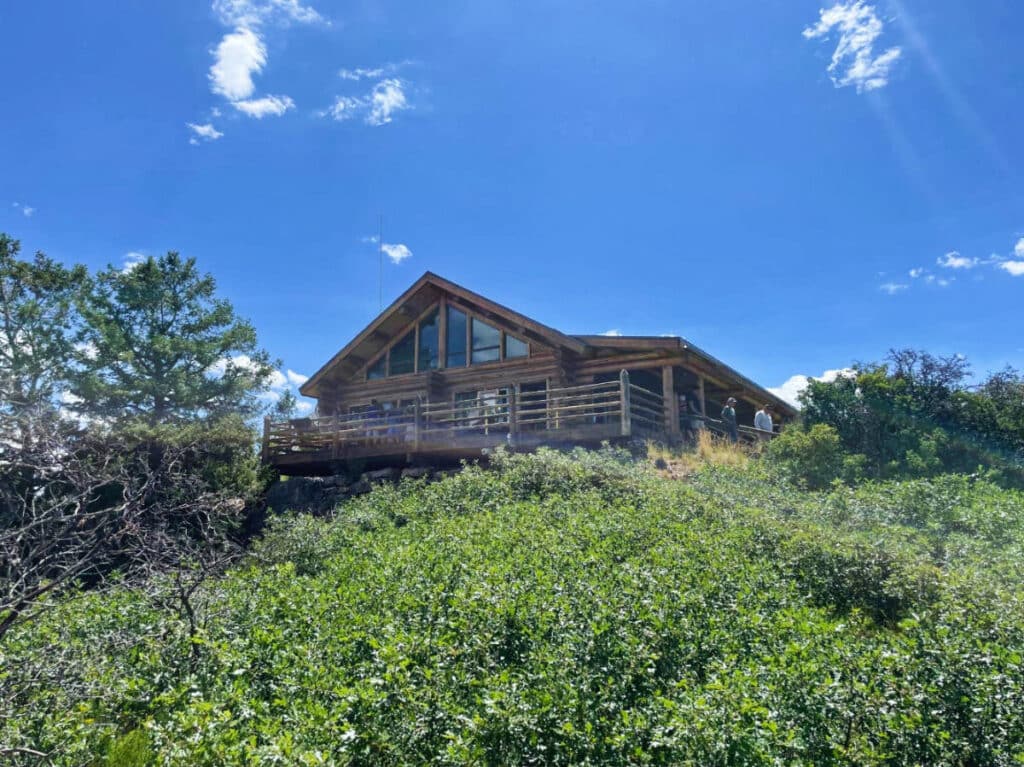 Clear blue sky over the Visitor Center of Black Canyon of the Gunnison National Park