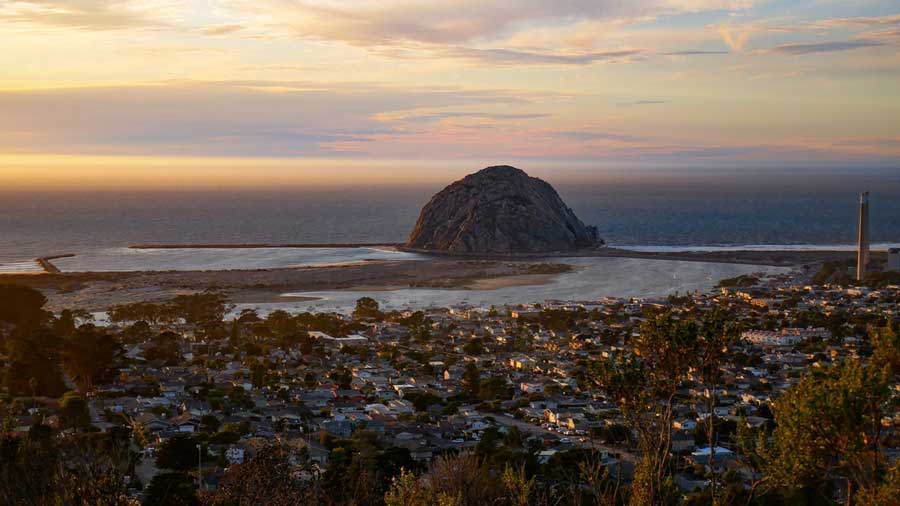 View of the Morro Rock from the Black Hill Trail