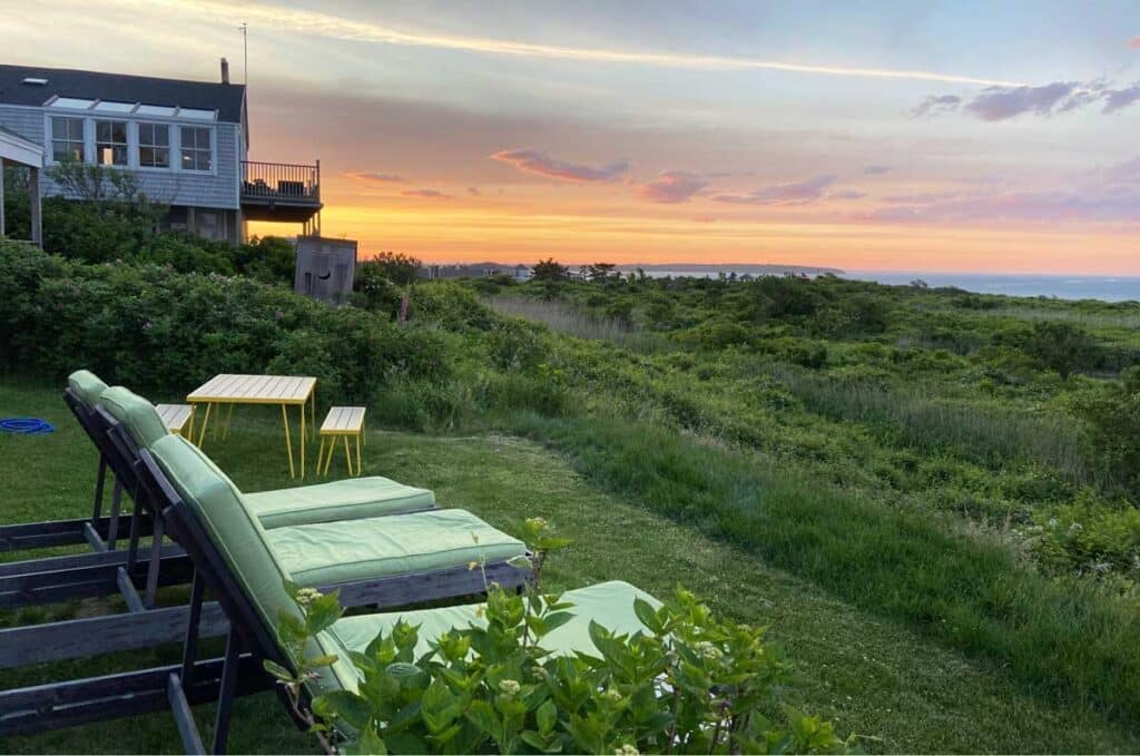 View from the Block Island during sunset