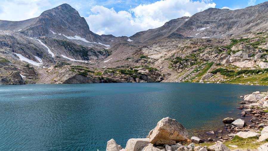 Overlooking view of the Blue Lake