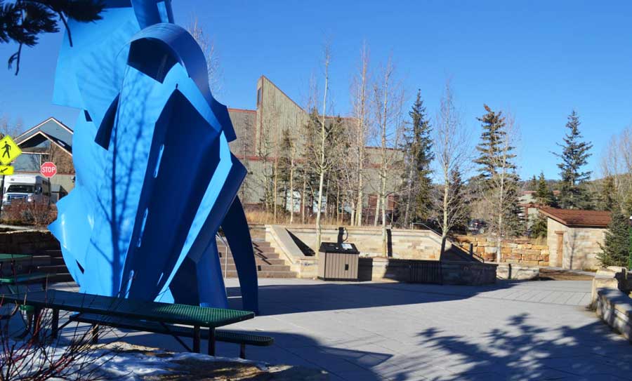 View from the Blue River Rec Path in Breckenridge, Colorado