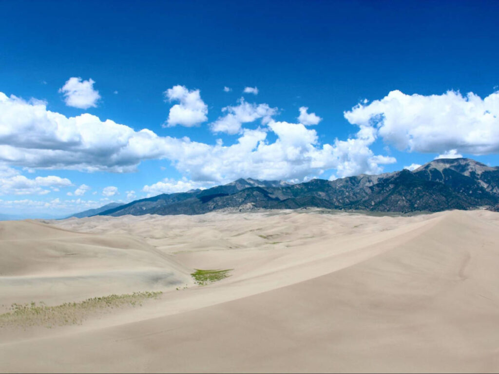 Blue sky over the Great Sand Dunes National Park