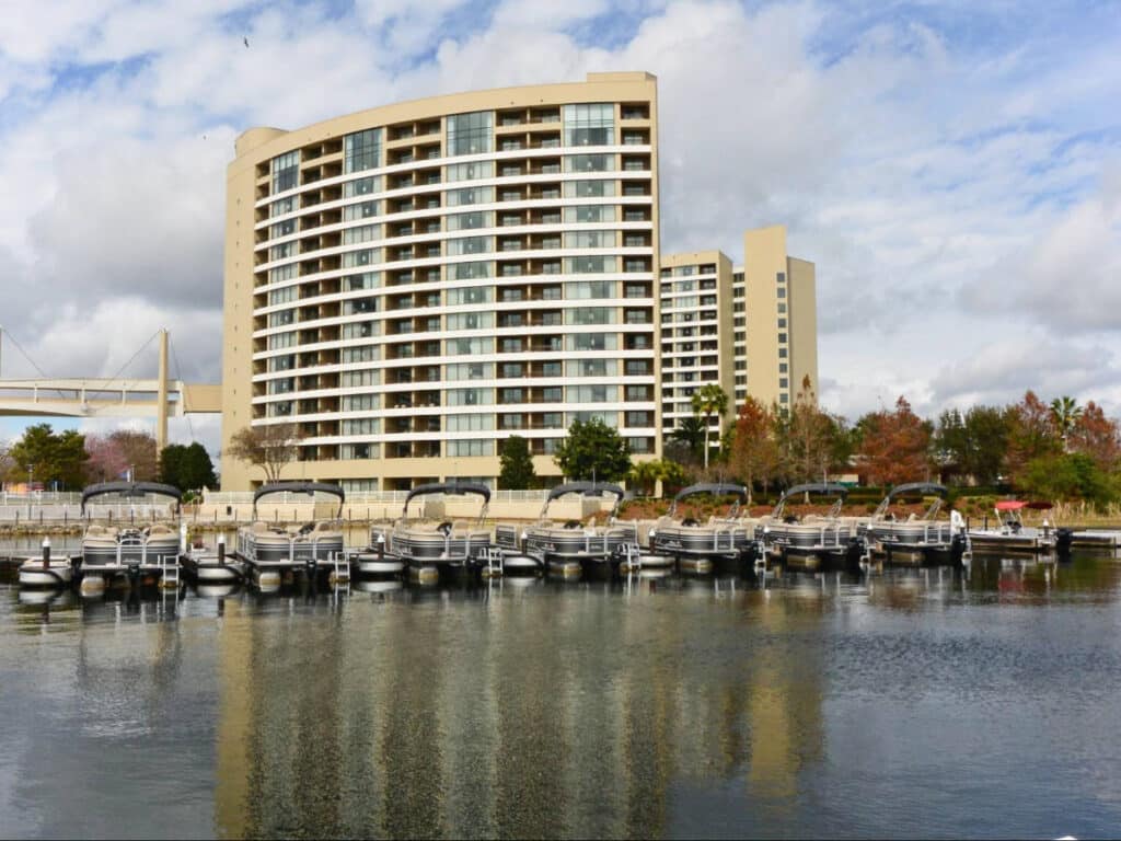 Boats outside the Disney’s Contemporary