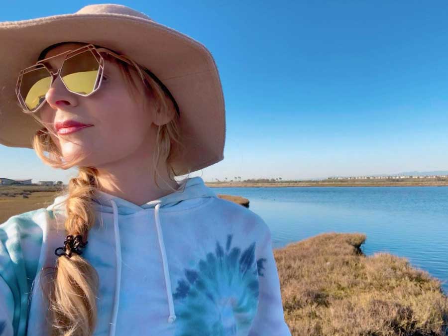 The author taking a selfie at the Bolsa Chica Ecological Reserve