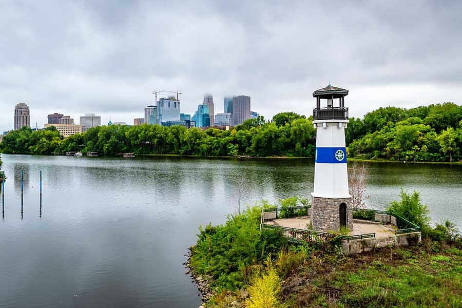 View of the Boom Island Lighthouse