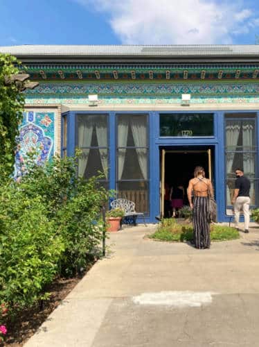 View of the entrance going to The Boulder Dushanbe Teahouse