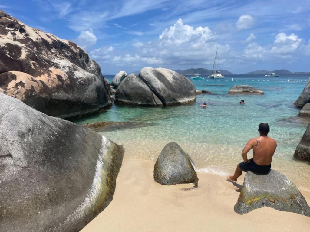 The author, Andrew Bloem admiring the view at The Baths