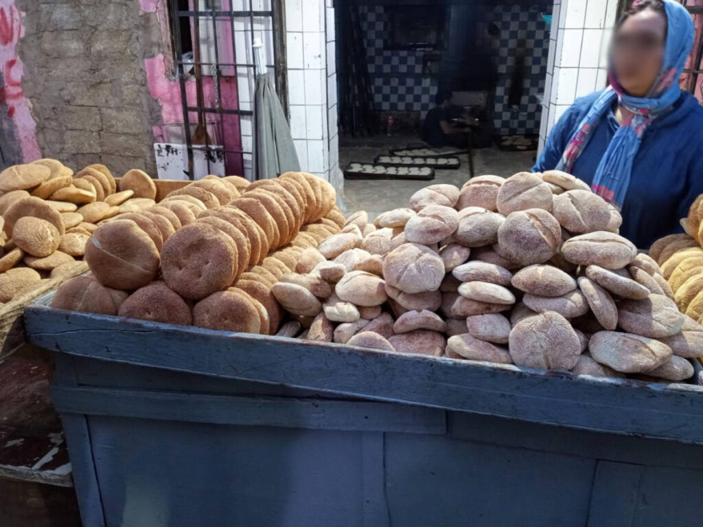 Different kind of breads at the Medina in Casablanca