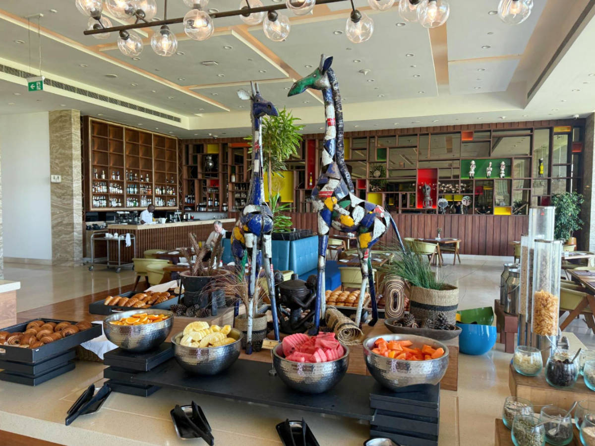Variety of foods at the breakfast buffet in Emara Ole-Sereni