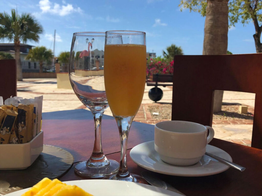 Glasses of different drinks in Punta Cana