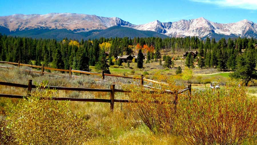View from Breckenridge Golf Club during fall season