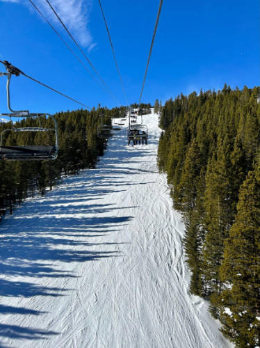 Ski lifts operating at the Breckenridge Ski Resort