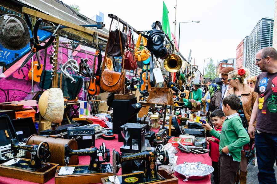 People at the Brick Lane Vintage Market