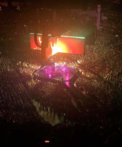 The author's view from a concert of Harry Styles in Bridgestone Arena