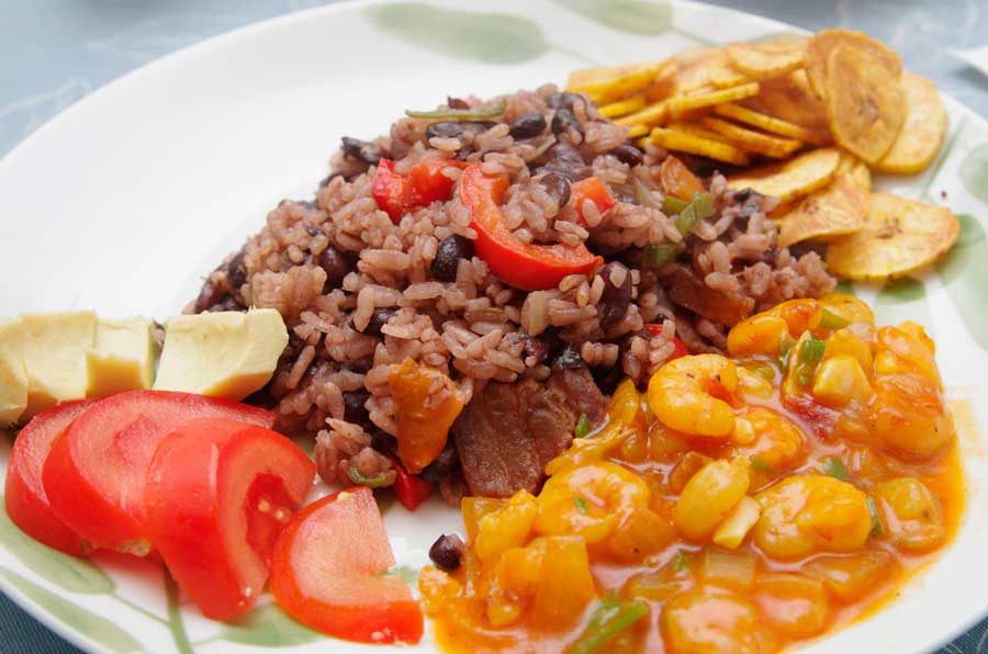 View of an authentic dish on a plate in Brooks Bar