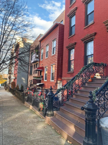 Brownstone houses in New York