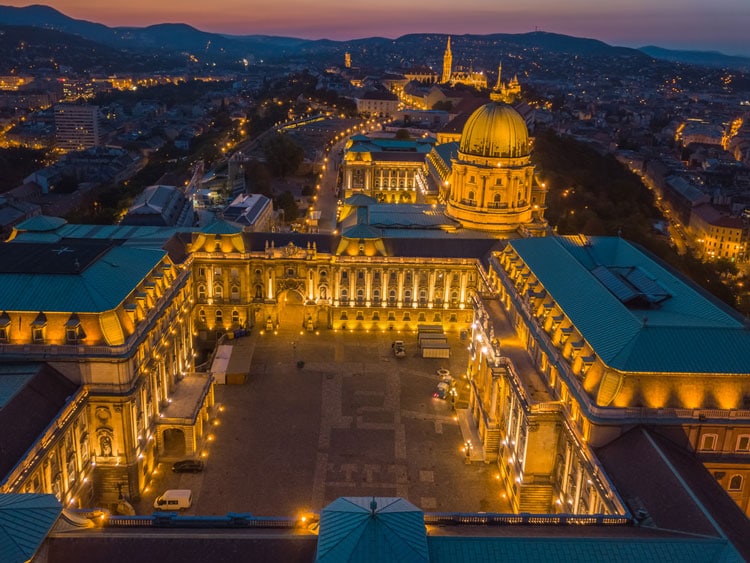 Buda Castle view by night