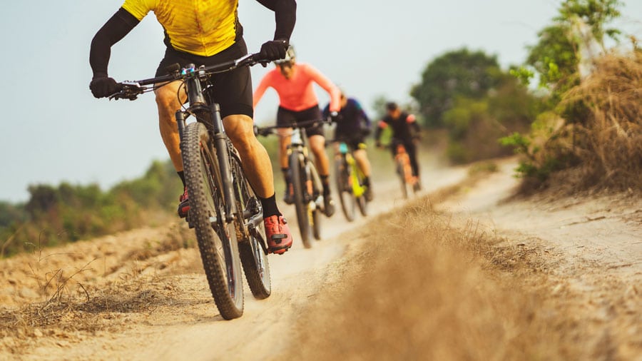 A group of cyclists in Buena Vista