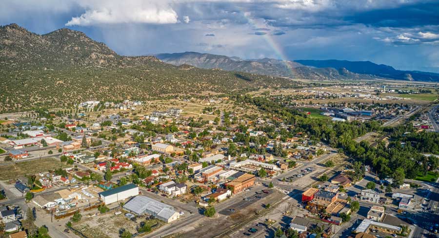 Aerial view of the town of Buena Vista