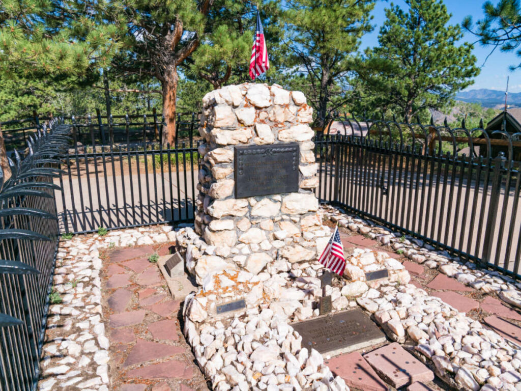 Gravesite of soldier, buffalo hunter and wild west showman William Frederick "Buffalo Bill" Cody atop Lookout Mountain