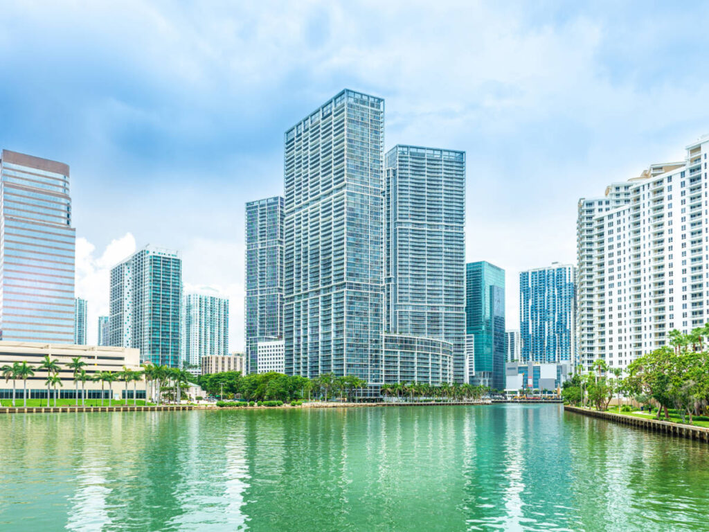 View of skyscrapers at the Brickell Neighborhood