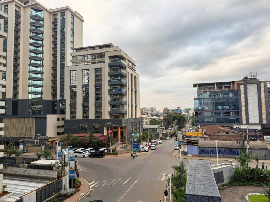 View of a street and buildings in Westlands