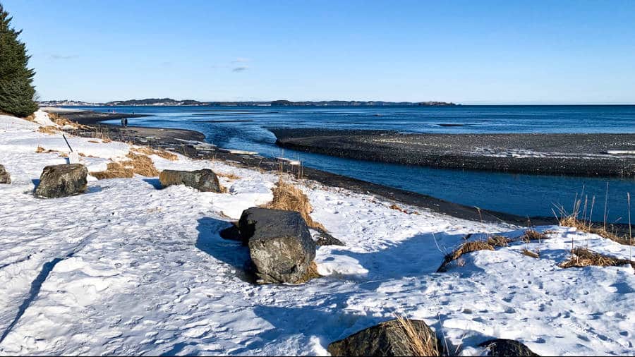 Scenic winter view of Buskin River State Park