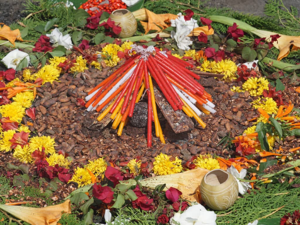 A traditional Mayan Cacao Ceremony