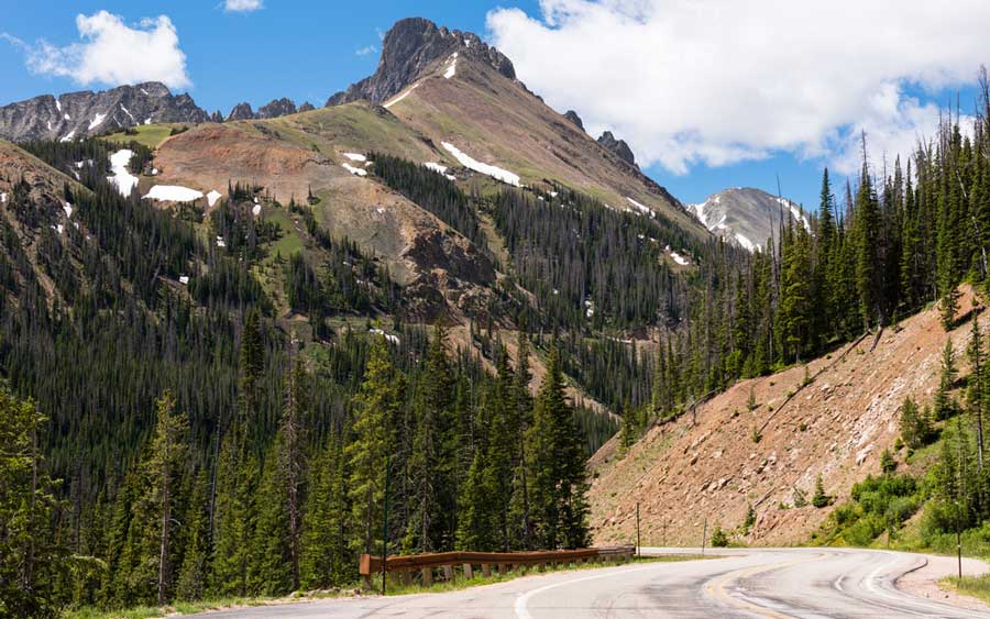 View while driving along the Cache la Poudre Scenic Byway