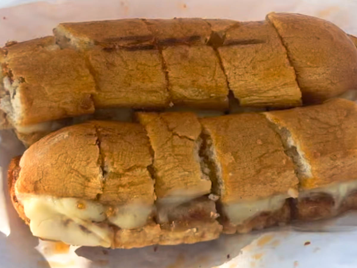 Closeup look of the cachorrinho or the ‘Portuguese hot dog’
