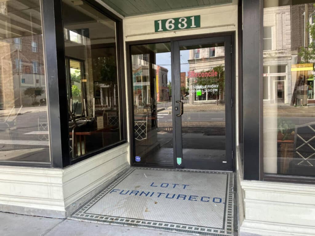 View of the entrance to Cafe Reconcile in Central City
