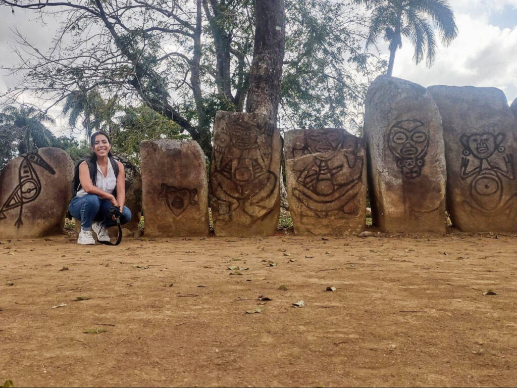 The author, Vanessa Ramos posing for a photo at the Caguana Indigenous Ceremonial Park