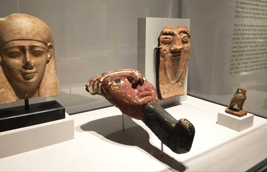 Egyptian exhibit inside the California State University, San Bernardino's Museum of Anthropology