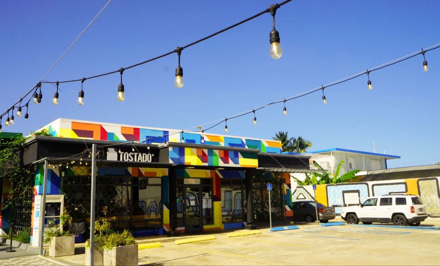 View of a colorful shop in Calle Loiza
