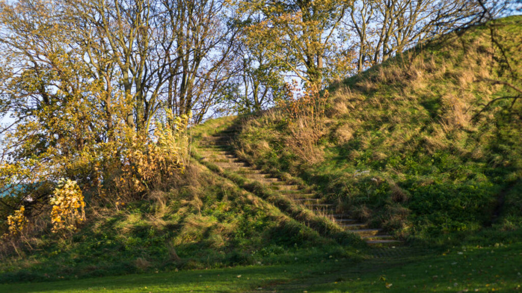 View at the Castle Mound ancient monument